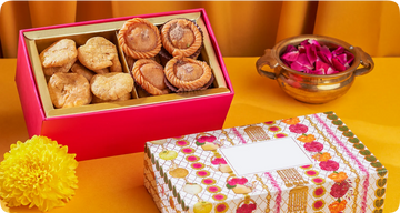 Luxury Indian festive gift pack with sweets and snacks