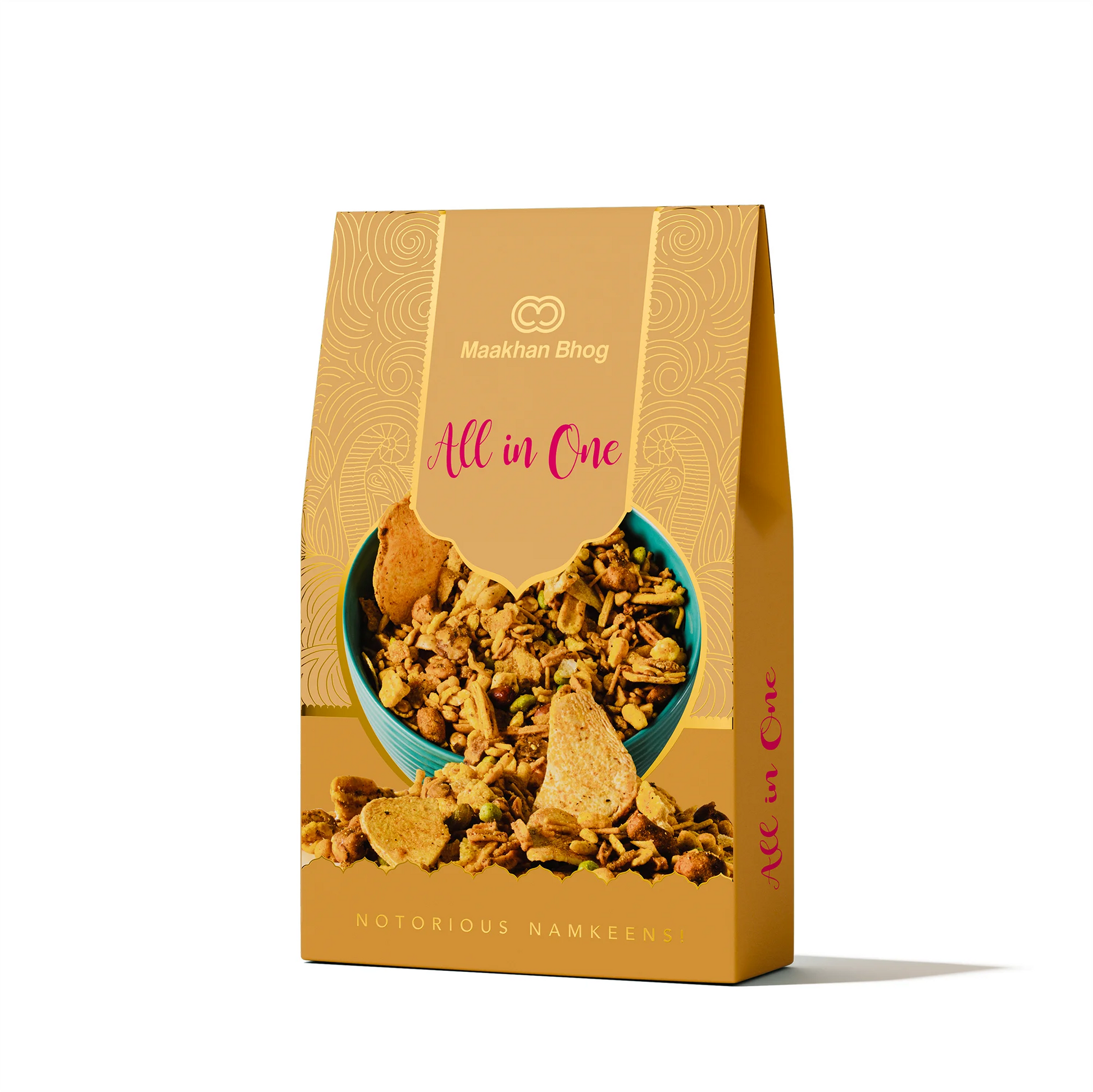 Indian snack mix with lentils, cornflakes, and spices