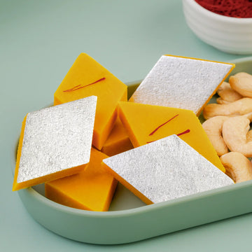 Enjoy Soft and rich Kesar Katli sweet