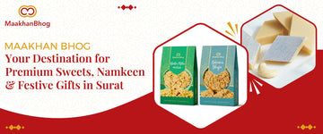 Traditional Indian sweets and snacks collection with gift boxes