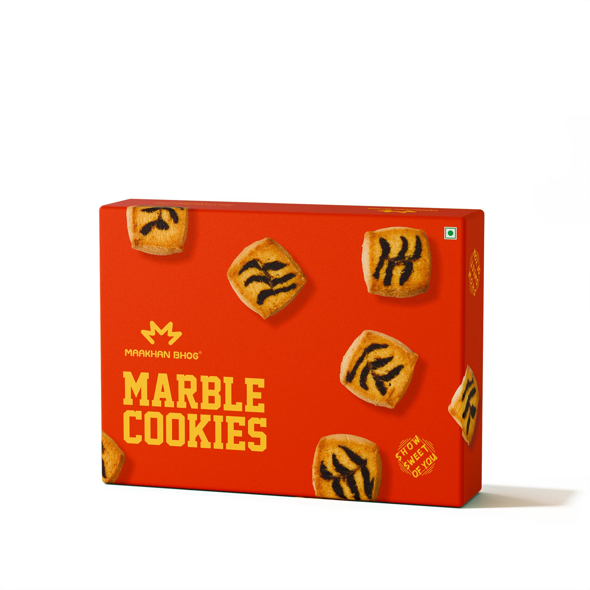 Marble Cookies with chocolate and vanilla swirl by Maakhan Bhog